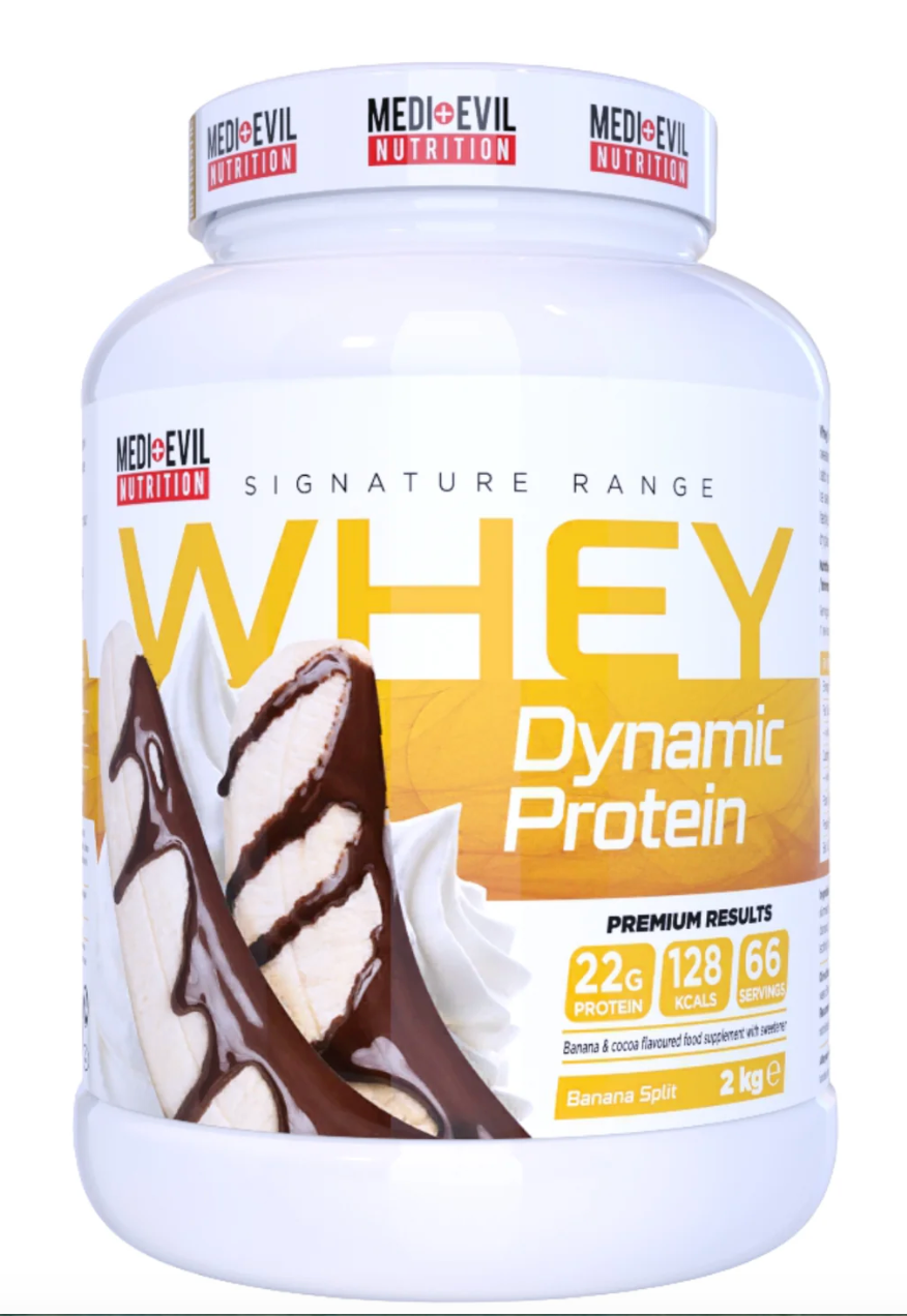 Medi-Evil Whey Dynamic Protein Banana Split 2kg protein powder