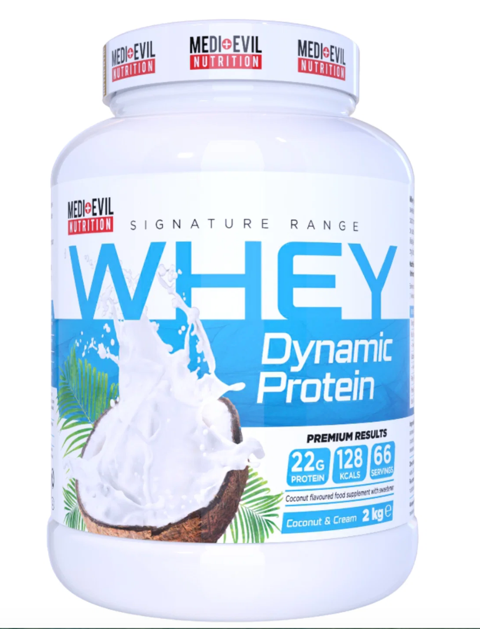 Medi-Evil Whey Dynamic Protein Coconut Cream 2kg protein powder