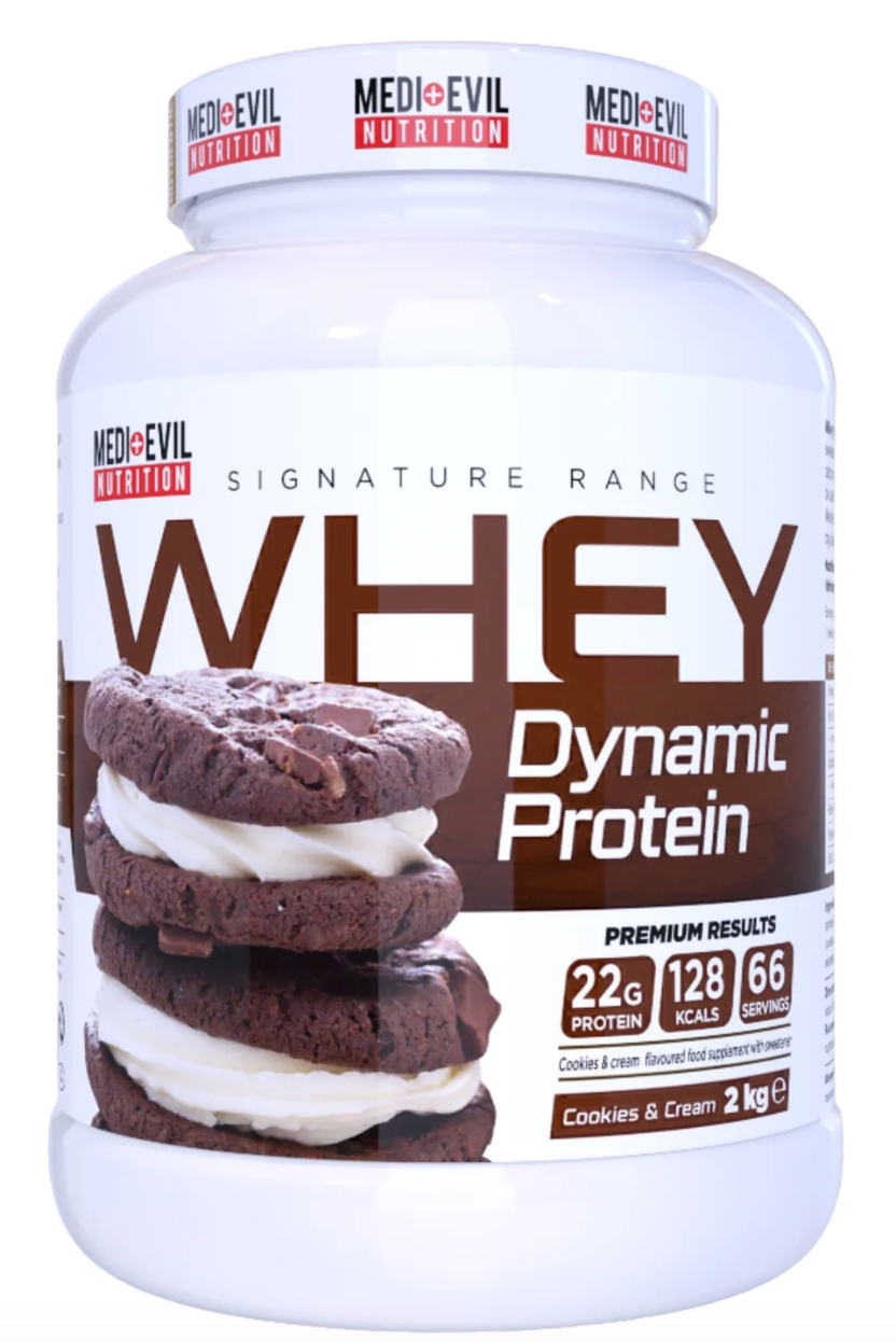Medi-Evil Whey Dynamic Protein Cookies & Cream 2kg protein powder