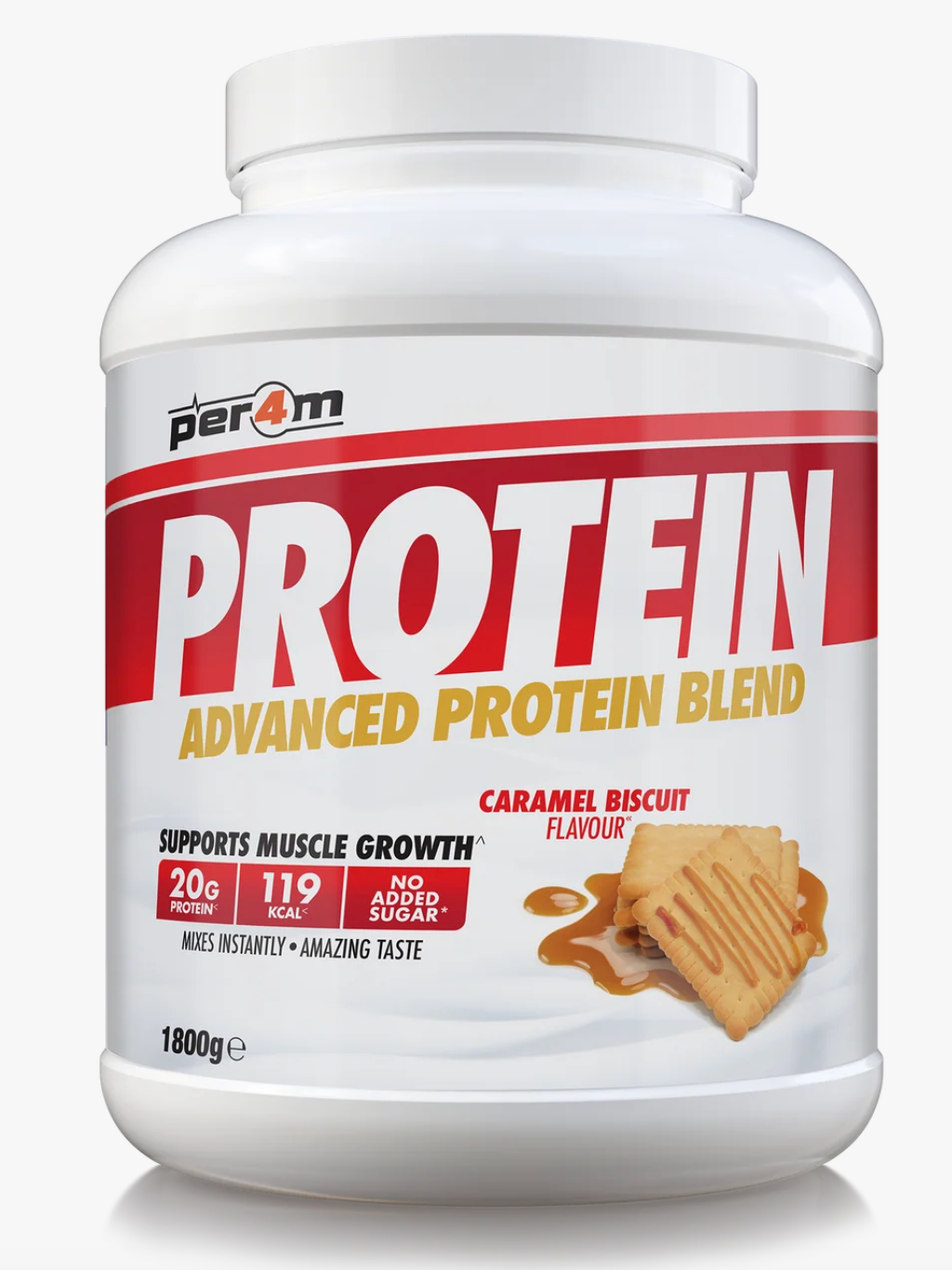 PER4M Advanced Protein Blend Caramel Biscuit 1.8kg protein powder