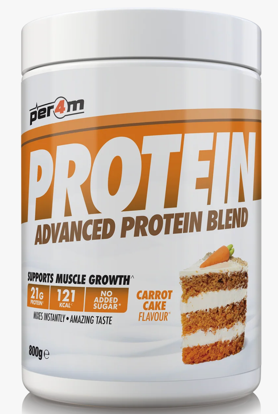 PER4M Advanced Protein Blend Carrot Cake 800g protein powder